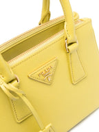 Image of Yellow Saffiano Galleria Bag by Prada for Women - Season Spring-Summer 2023 - Detail View 7