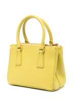 Image of Yellow Saffiano Galleria Bag by Prada for Women - Season Spring-Summer 2023 - Detail View 6
