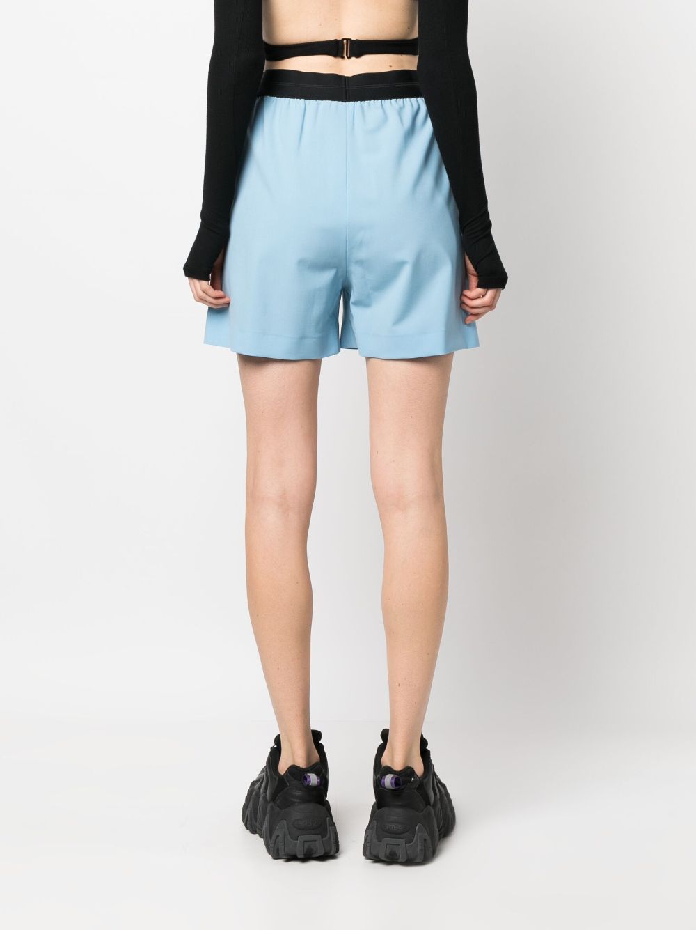 MSGM tailored shorts, women's luxury shorts, black tailored shorts, designer shorts for women, high-end fashion shorts