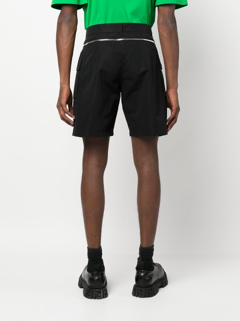 Fendi Bermuda Shorts, Black Bermuda Shorts, Luxury Men's Shorts, Designer Men's Shorts, High-End Men's Fashion