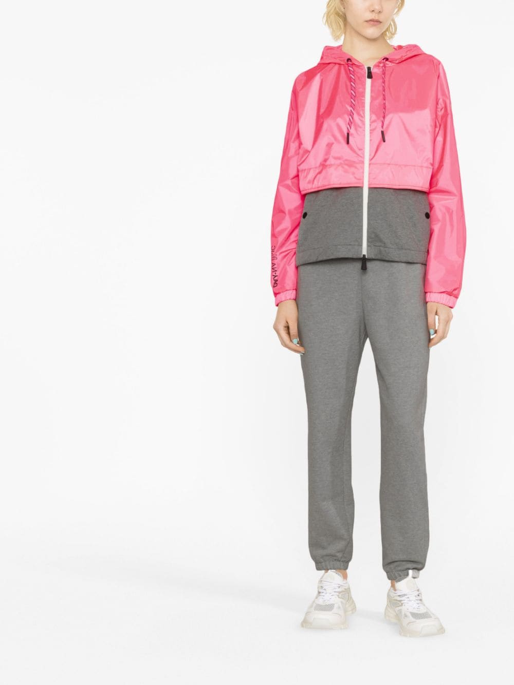 Moncler Grenoble, Bicolor Jacket, Women's Luxury Jacket, Pink Grey Jacket, High-end Fashion