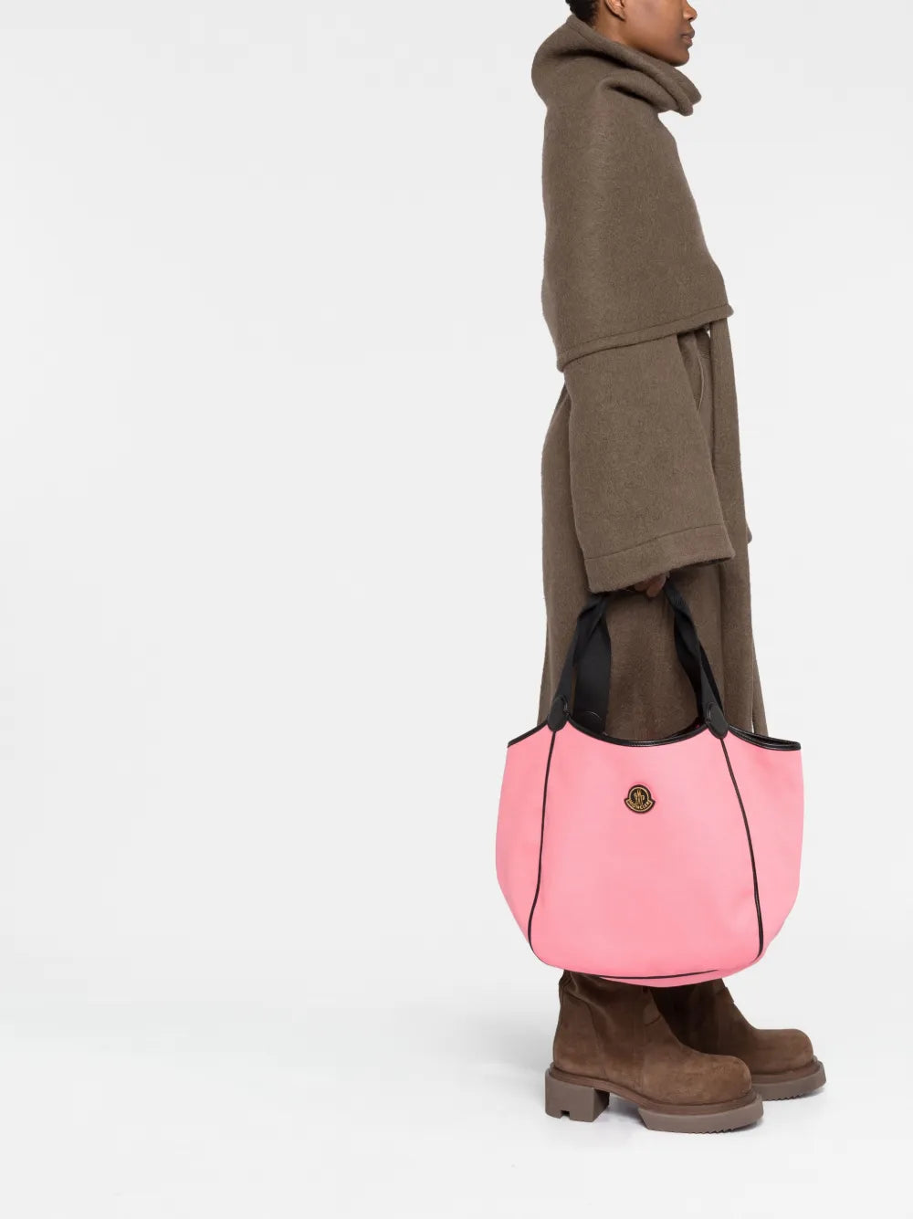 Moncler, rose tote bag, luxury handbag, women's accessories, Sac Nalani