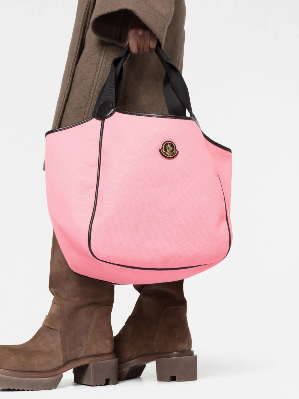 Moncler, rose tote bag, luxury handbag, women's accessories, Sac Nalani