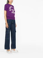 Kenzo T-shirt, Violet T-shirt for Women, Luxury Women's T-shirt, Designer T-shirt, High-end Women's Fashion
