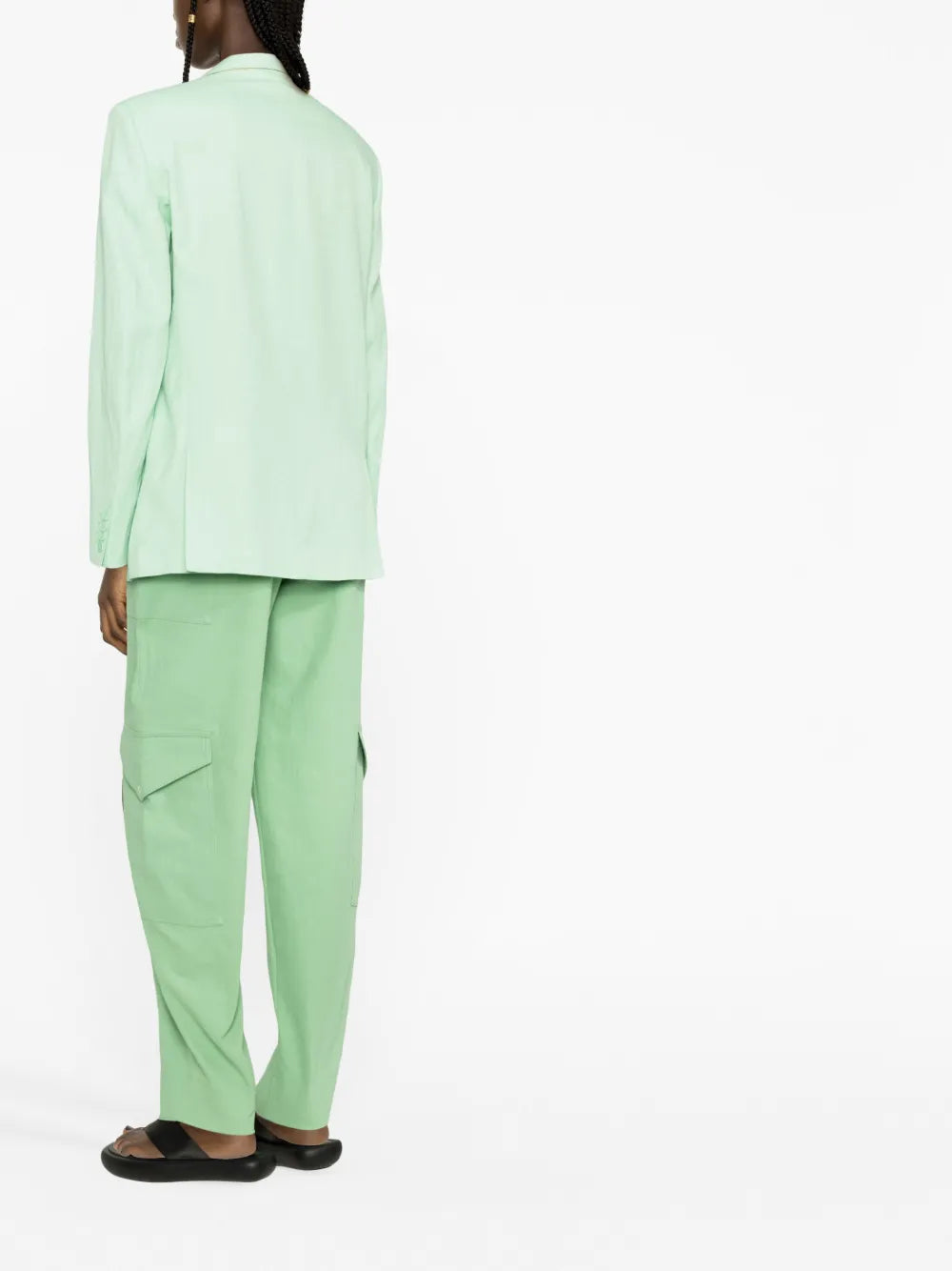 Stella McCartney, Aqua Green Blazer, Women's Luxury Blazer, High-end Fashion Blazer, Designer Blazer for Women