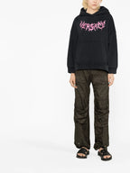 Versace Women Hoodie, Black Logo Hoodie, Luxury Womenswear, High-end fashion, Designer Hoodie