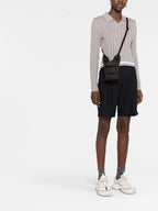 Quilted Crossbody Bag, Moncler Bag, Black Luxury Bag, Waterproof Nylon Bag, Adjustable Shoulder Bag