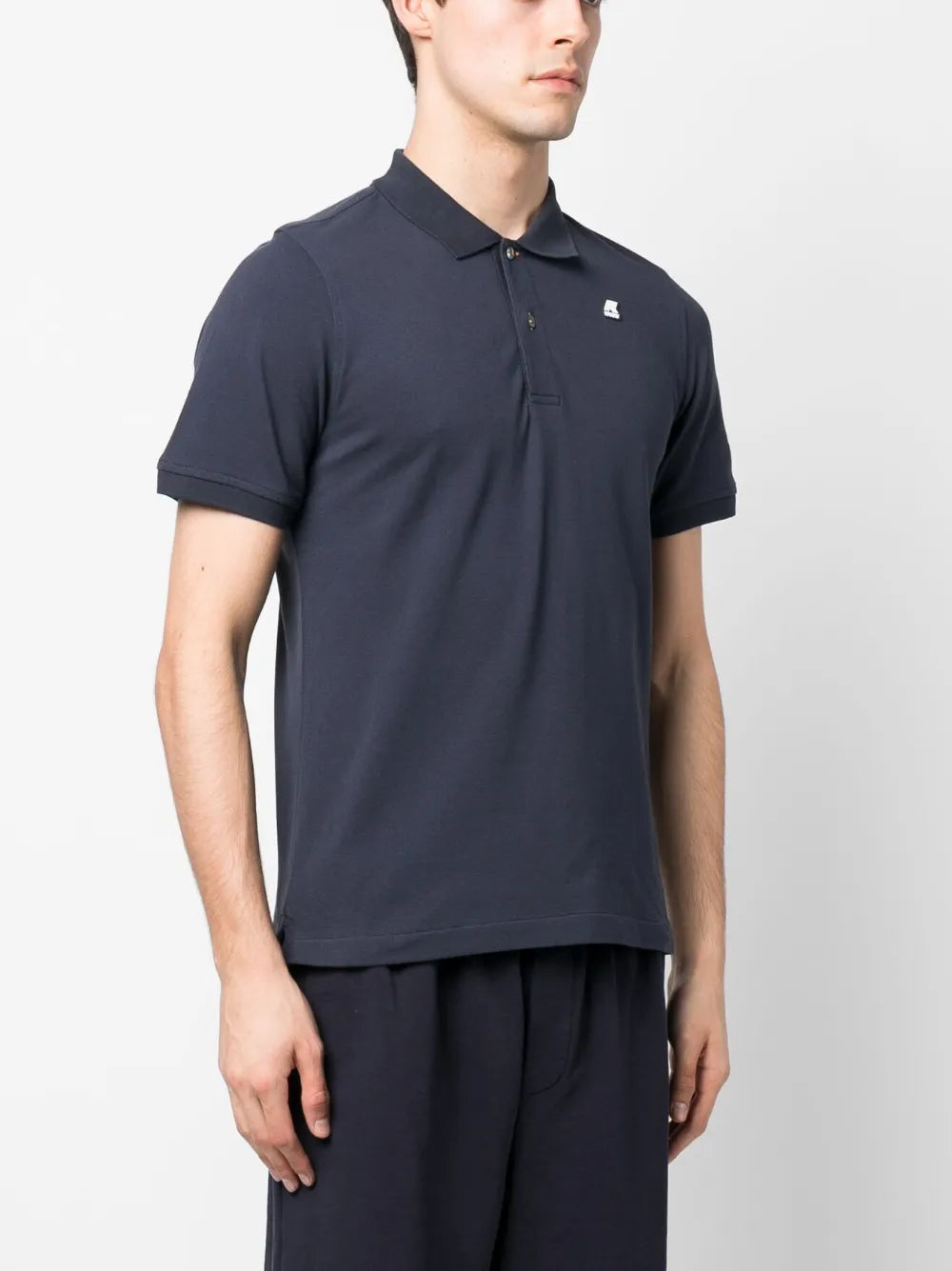 Image of Dark Blue Polo Shirt by K-Way for Men - Season Spring-Summer 2024 - Detail View 1