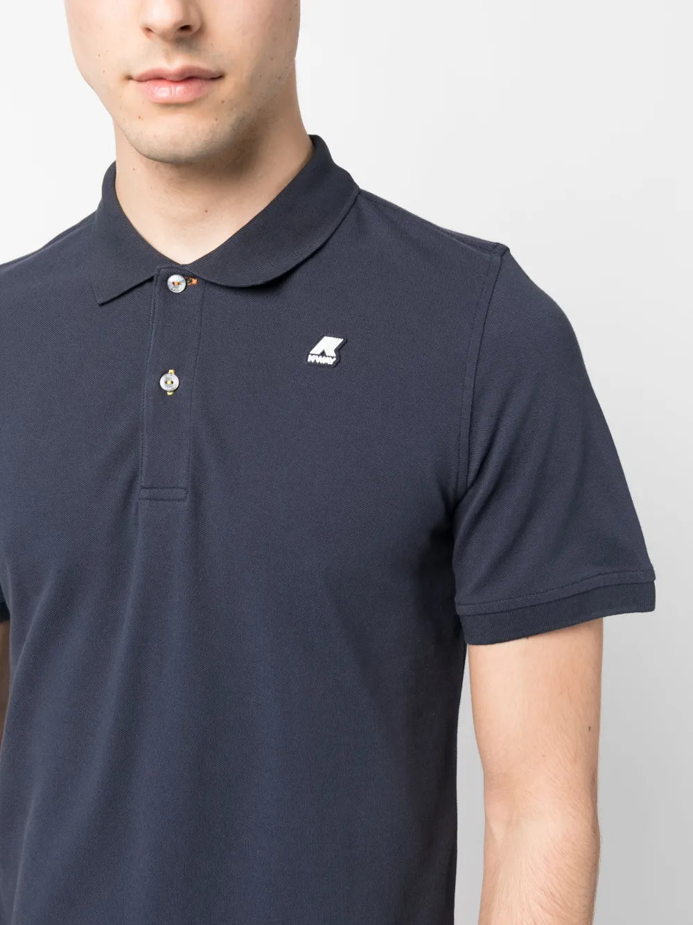 Image of Dark Blue Polo Shirt by K-Way for Men - Season Spring-Summer 2024 - Detail View 7