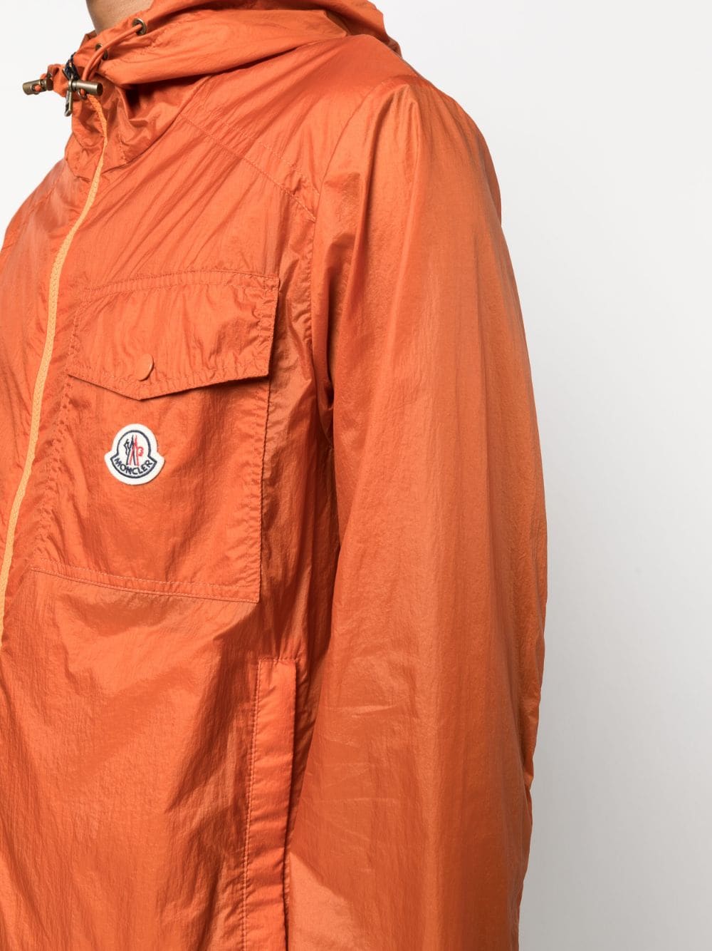 Moncler, Samakar jacket, luxury menswear, orange jacket, premium outerwear