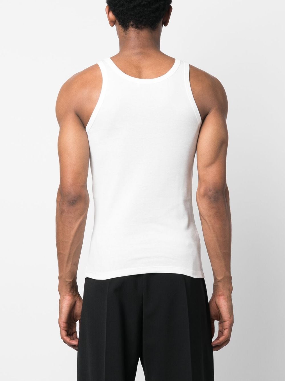 Saint Laurent, Classic White Tank Top, Men's Luxury Fashion, Premium Fabric Tank, Designer Menswear