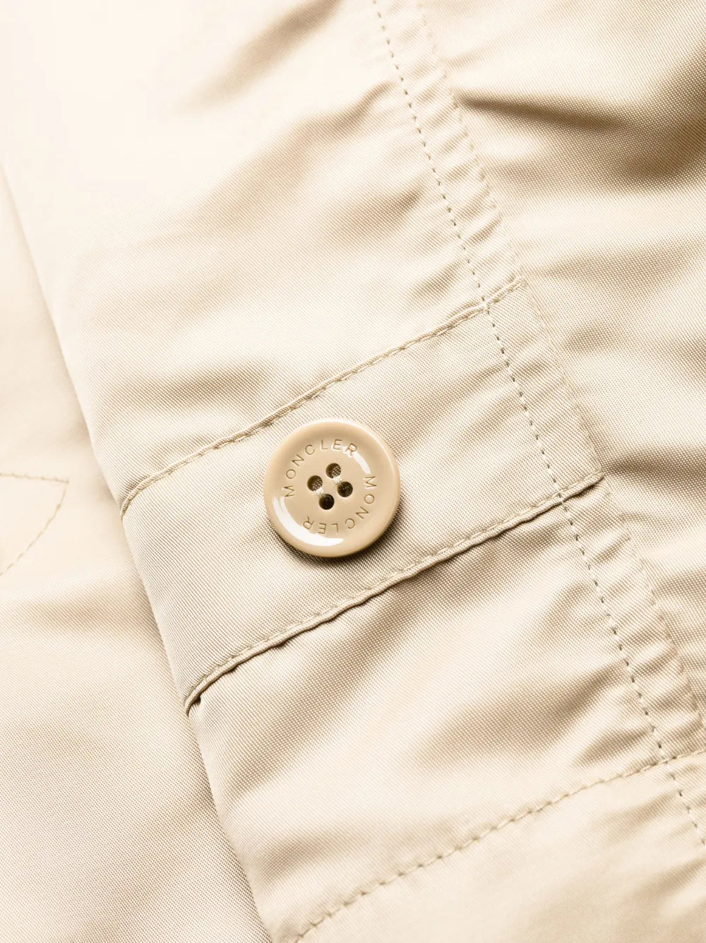 Moncler trench coat, luxury women's outerwear, beige trench coat, high-end fashion, Moncler Villerest