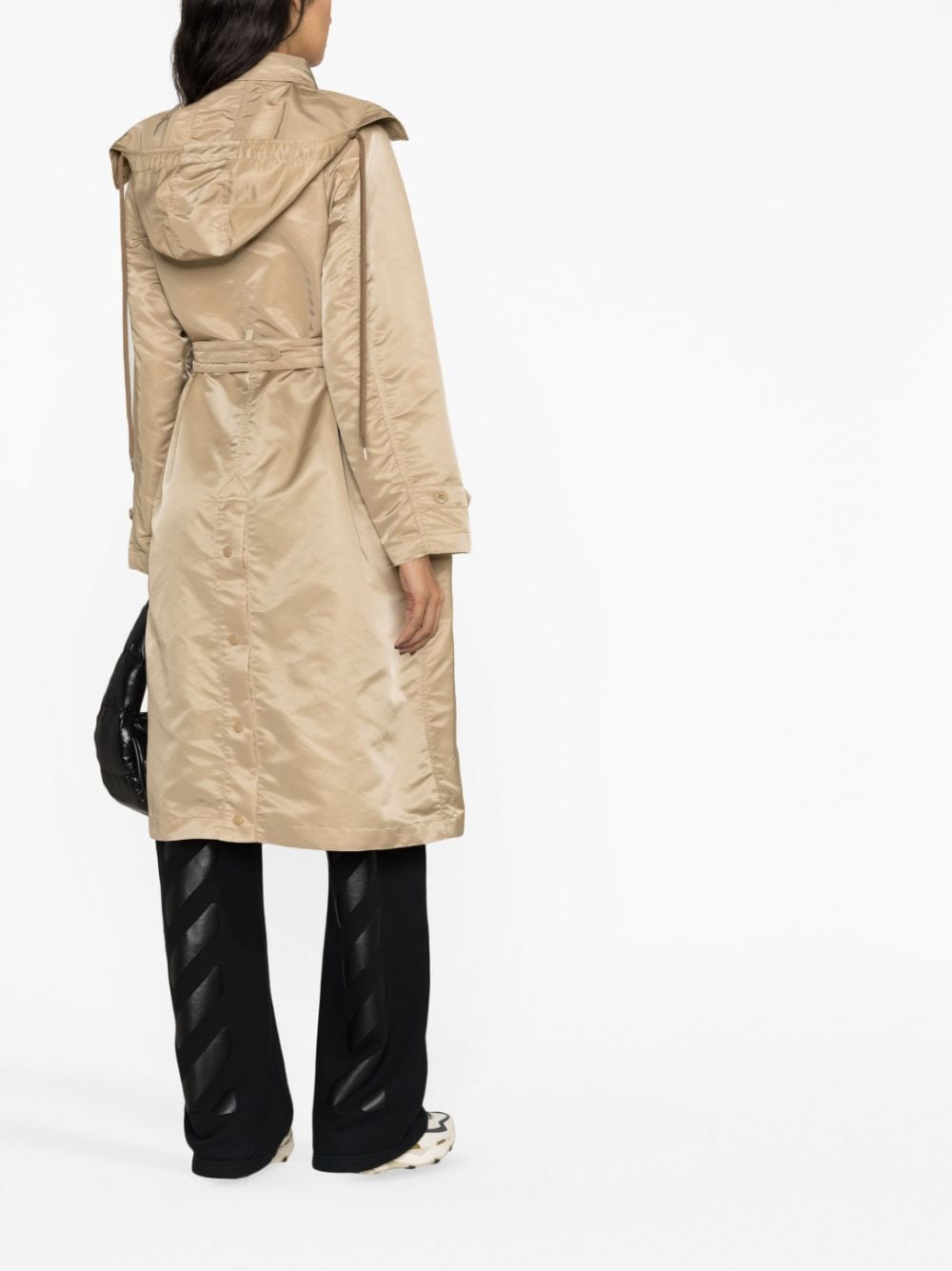 Moncler trench coat, luxury women's outerwear, beige trench coat, high-end fashion, Moncler Villerest