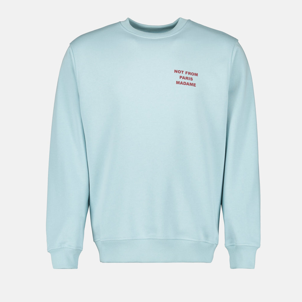 Sudadera con Slogan Azul Claro