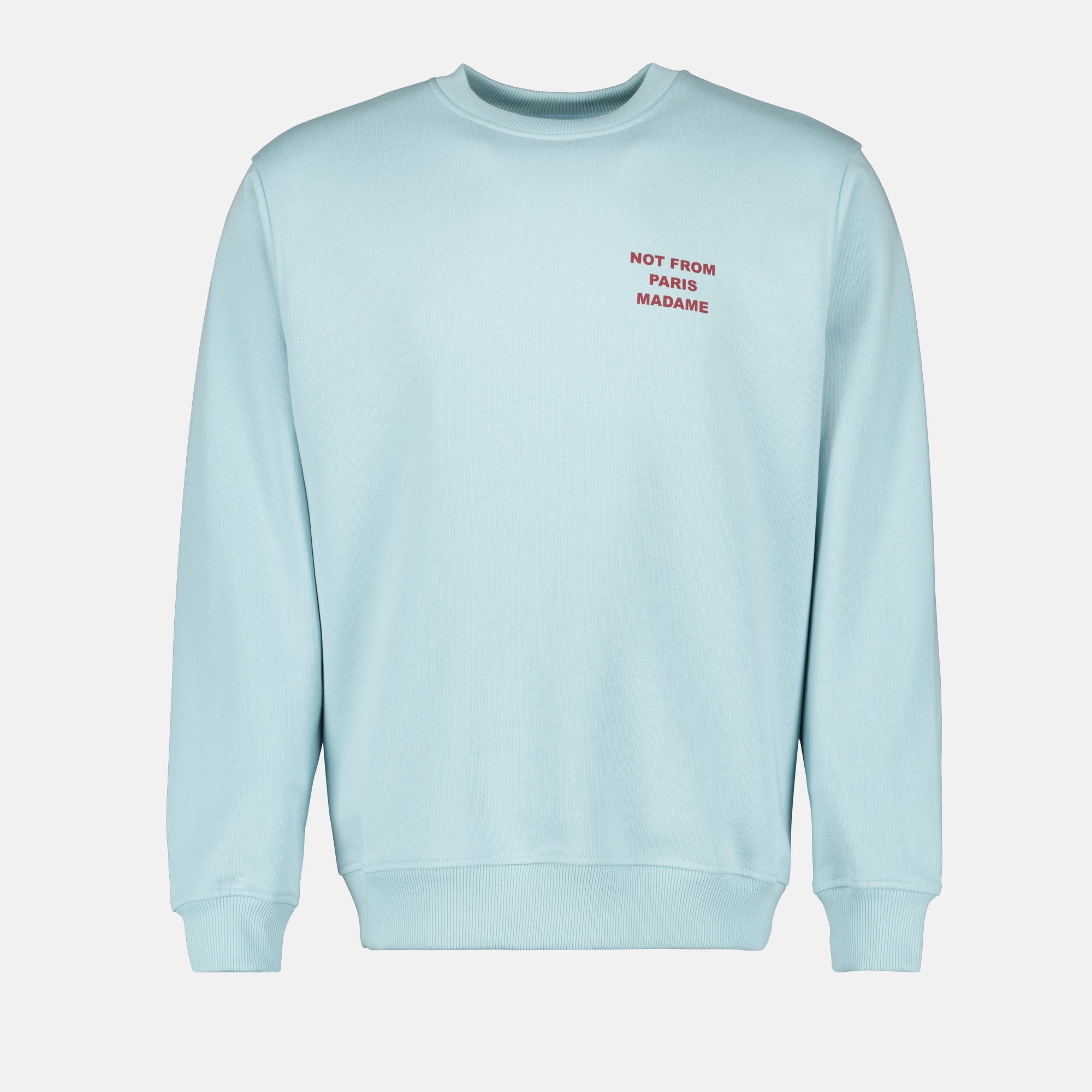 Sudadera con Slogan Azul Claro