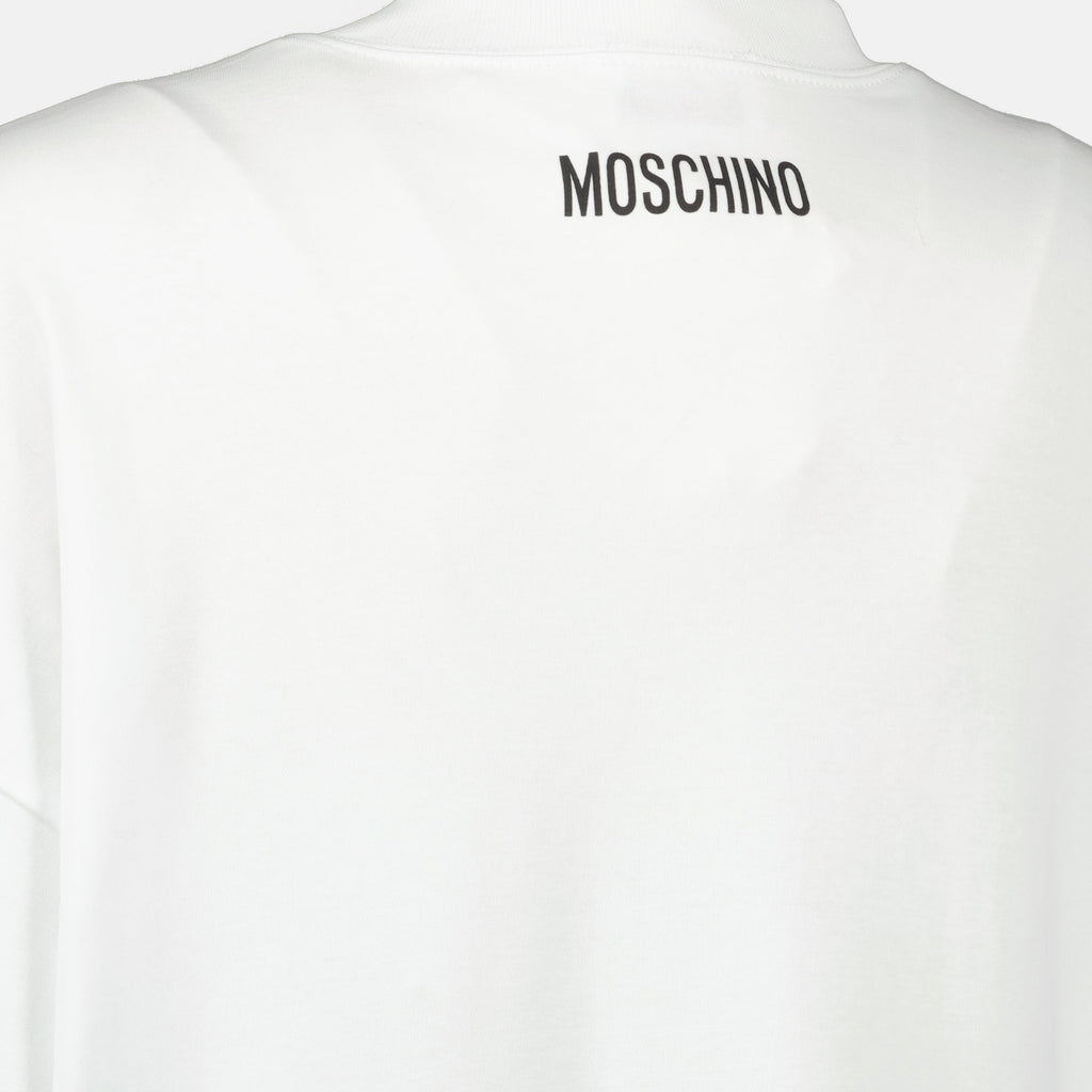 white oversized t shirt moschino women 15618305425788