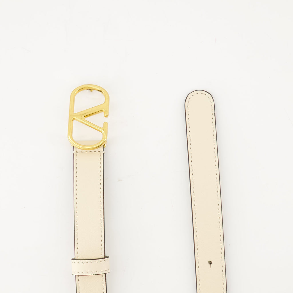 Valentino belt, VLogo belt, white leather belt, luxury accessories, fashion belt