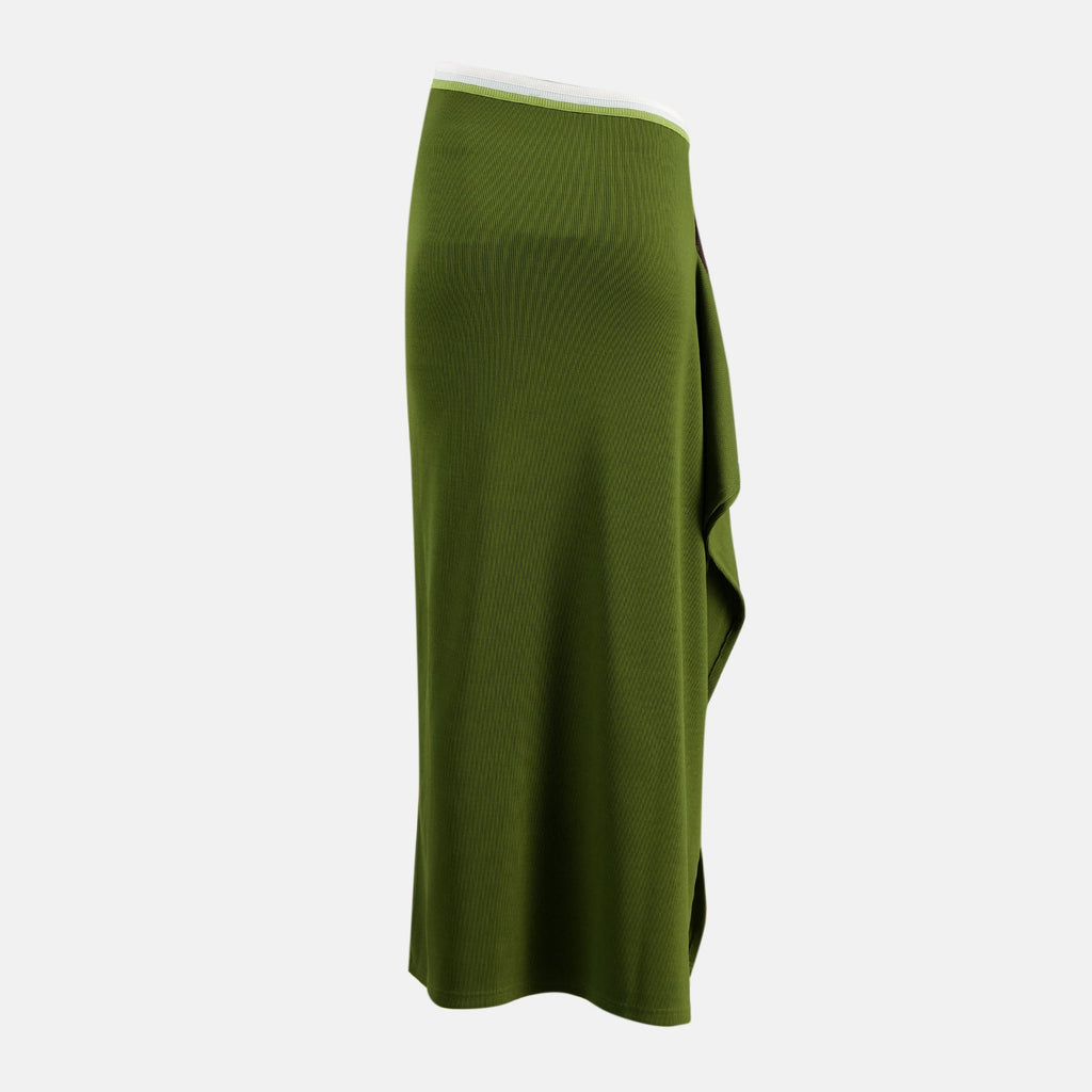 Image of Long Vener Green Skirt by Christopher Esber for Women - Season Spring-Summer 2026 - Back View