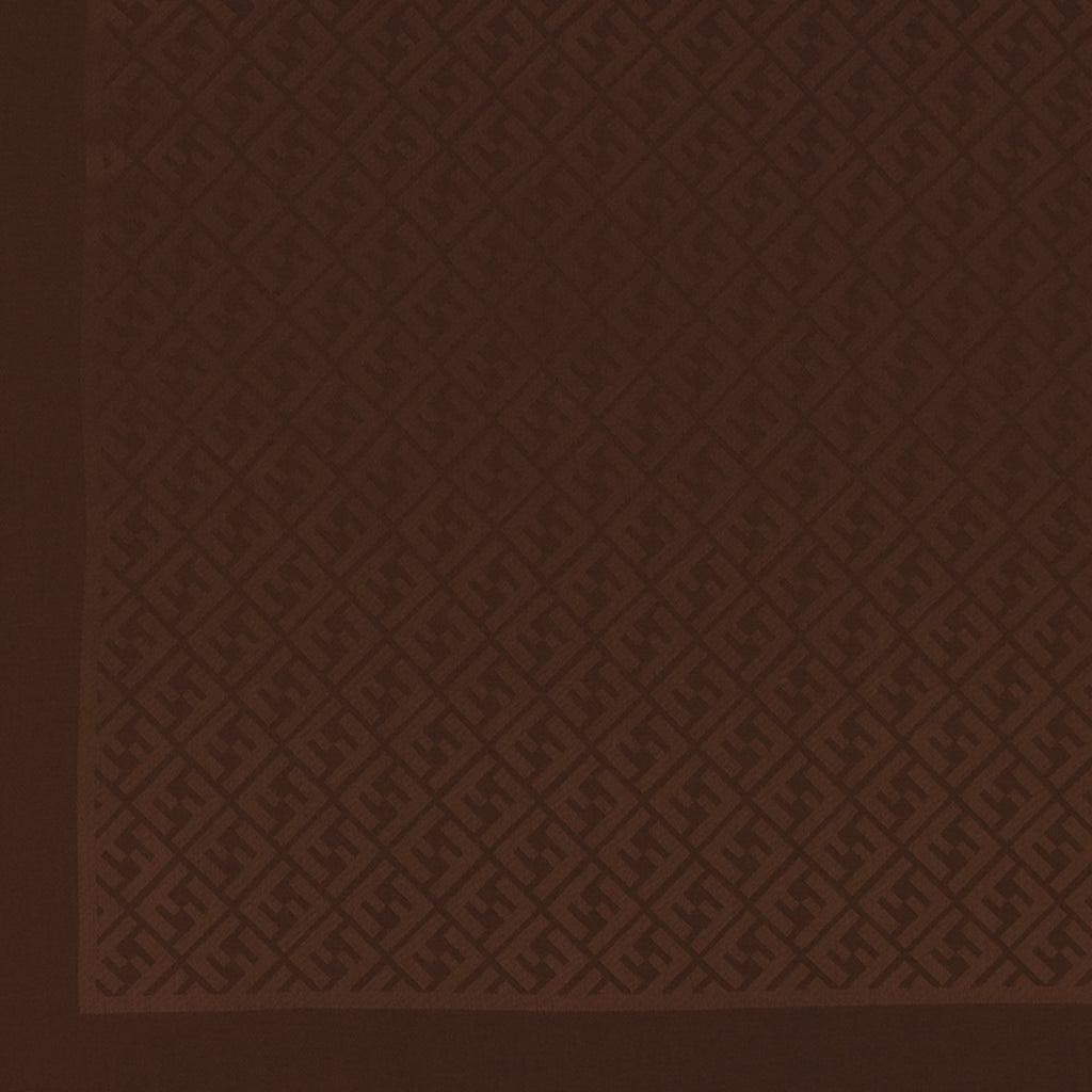 Imagem do xale FF castanho da Fendi para mulheres - Temporada Outono-Inverno 2025 - Detalhe 2