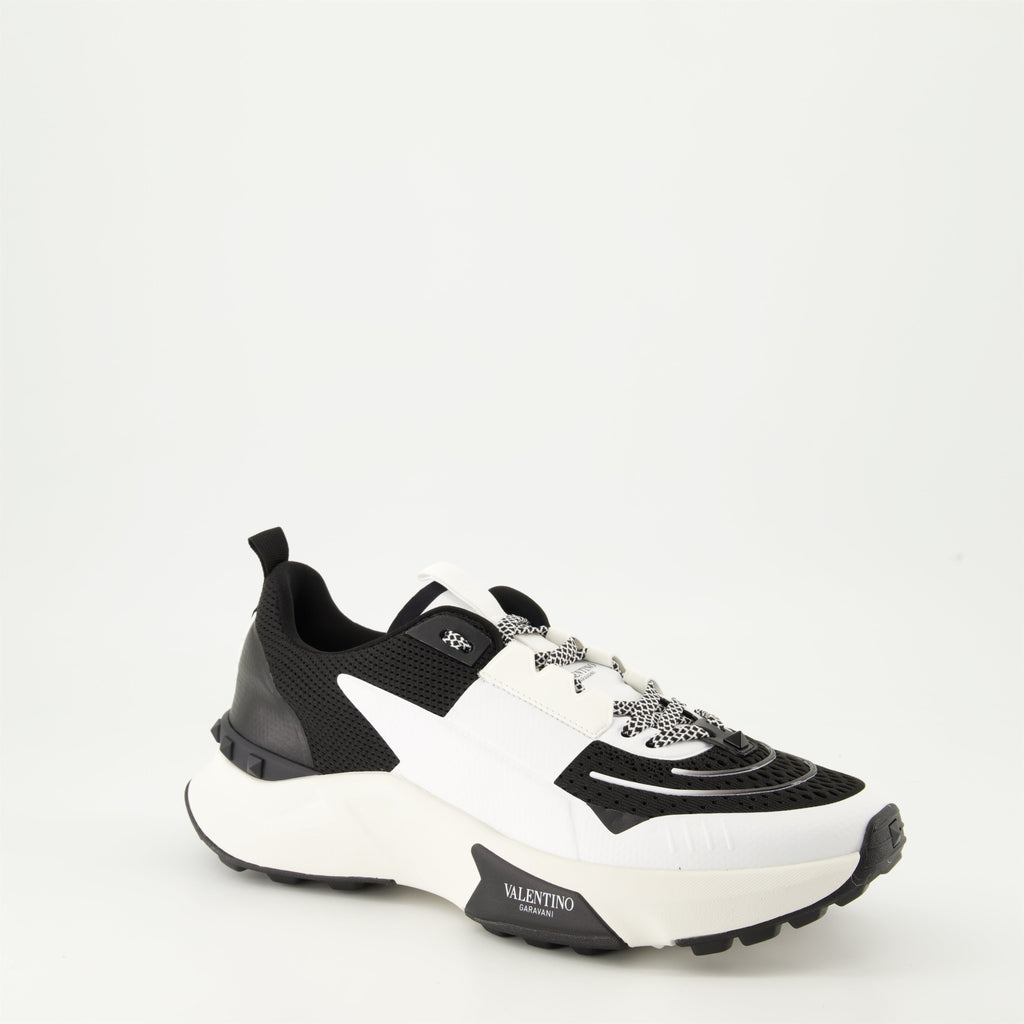 Valentino Garavani sneakers, luxury black and white sneakers, Autumn-Winter 2024 sneakers, technical fabric sneakers, designer sneakers