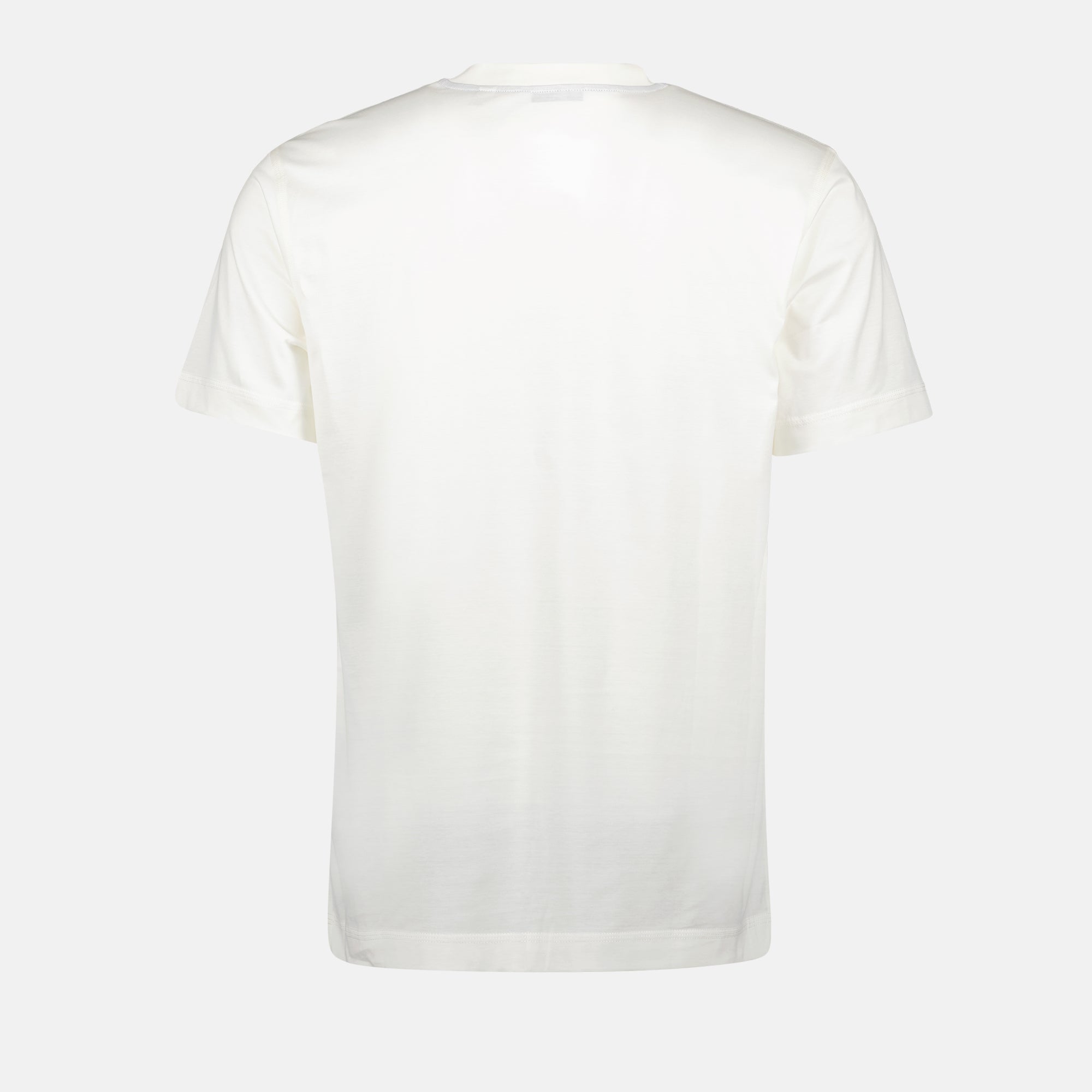 T-shirt Bianco con Logo Ricamato