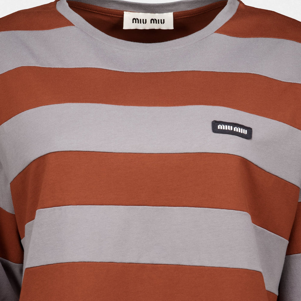 Gestreiftes Jersey-T-Shirt
