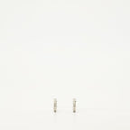 Silver Hoop Earrings, Greca Design, Engraved Logo, Hypoallergenic Jewelry, Versace Accessories