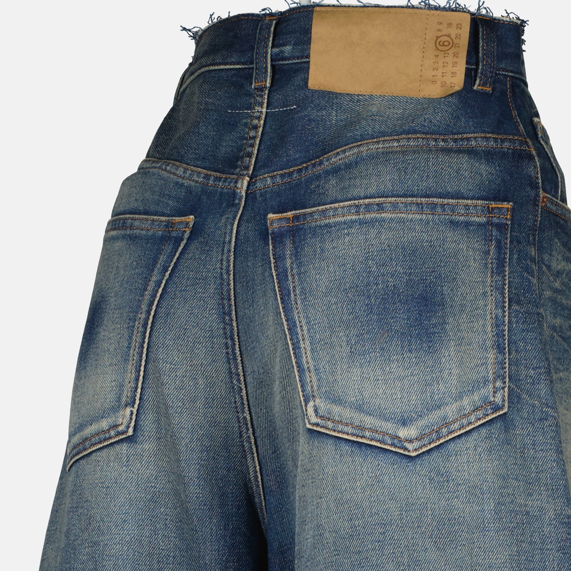 high waisted wide leg jeans mm6 women 15618306212220