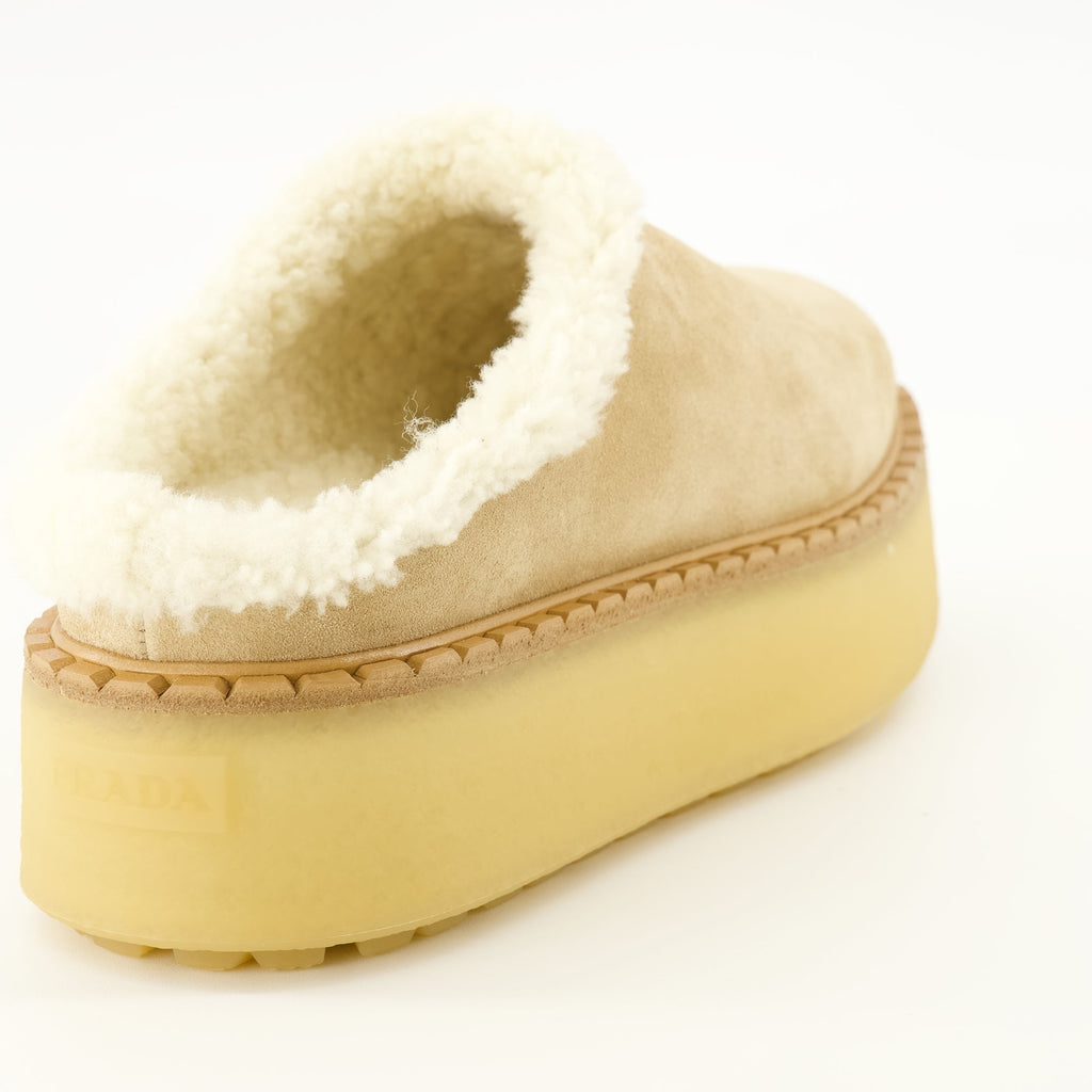 Mules de Ante Beige