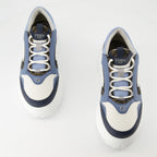Fendi sneakers, blue sneakers, casual footwear, stylish sneakers, FF jacquard design
