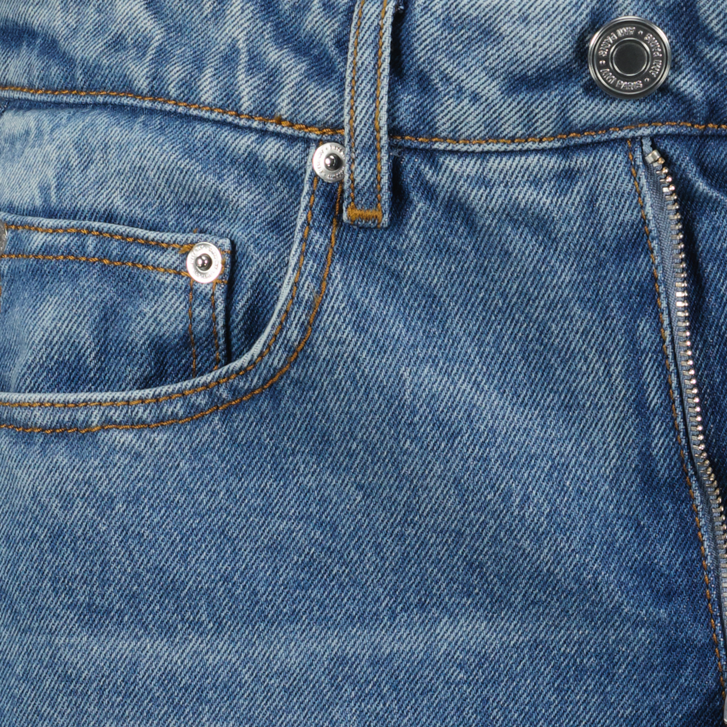 flared jeans, light denim, AMI Paris, high waist jeans, women's fashion