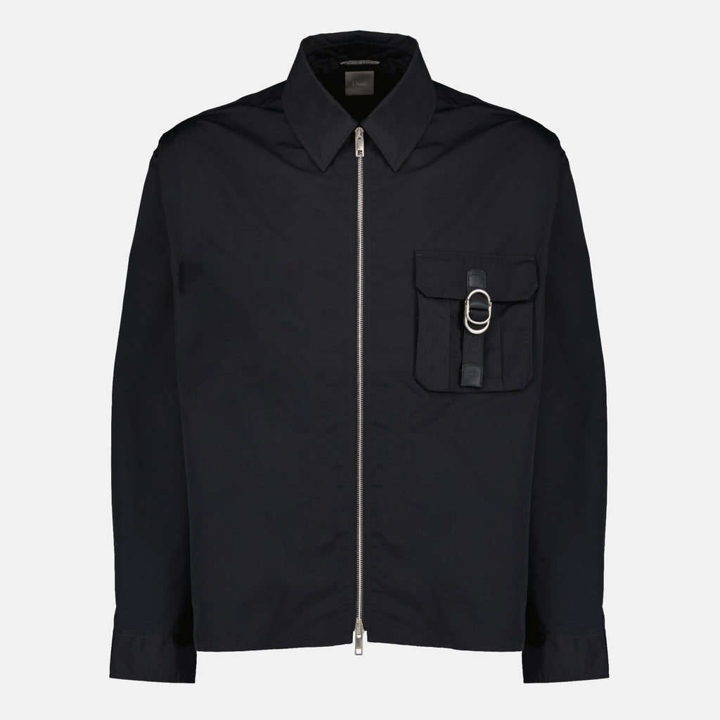 Black Zip Shirt with Dior Loop