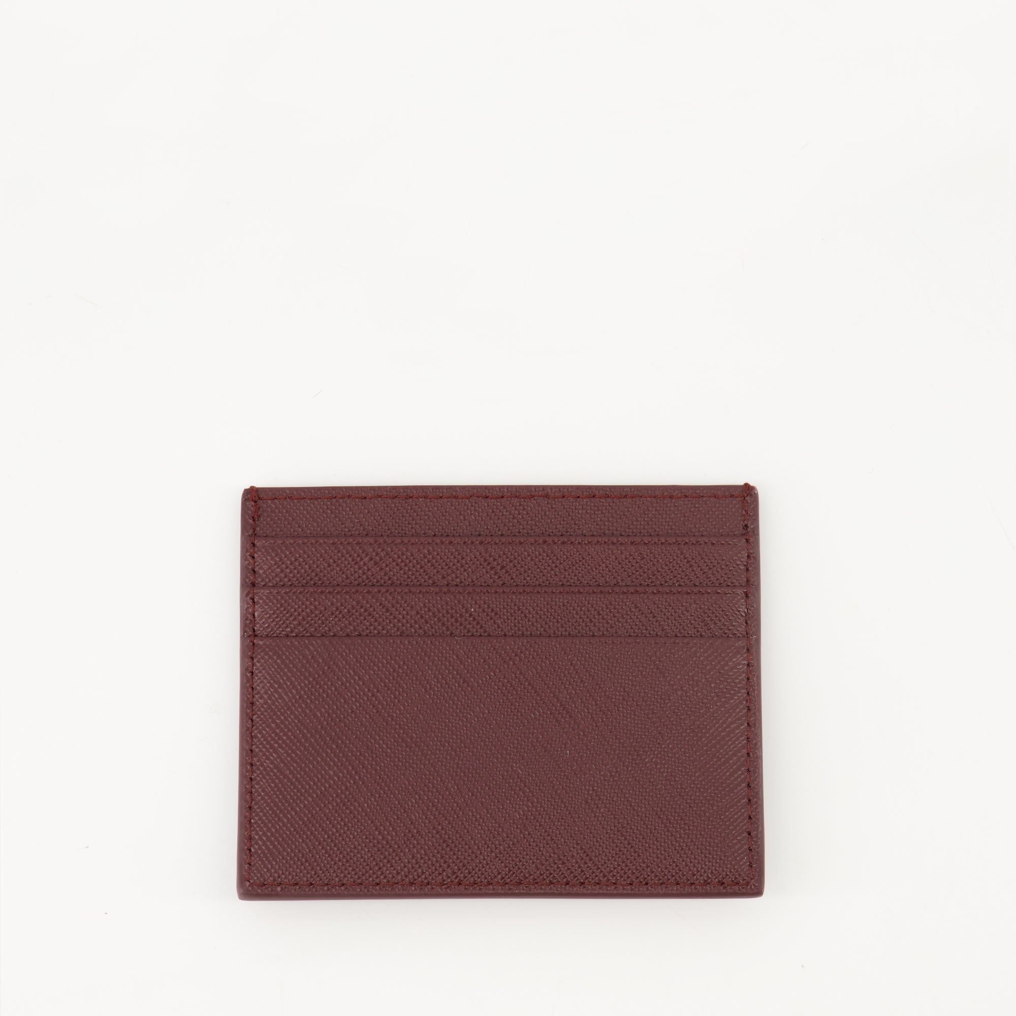 Prada wallet, Saffiano leather wallet, bordeaux wallet, card holder, luxury accessories