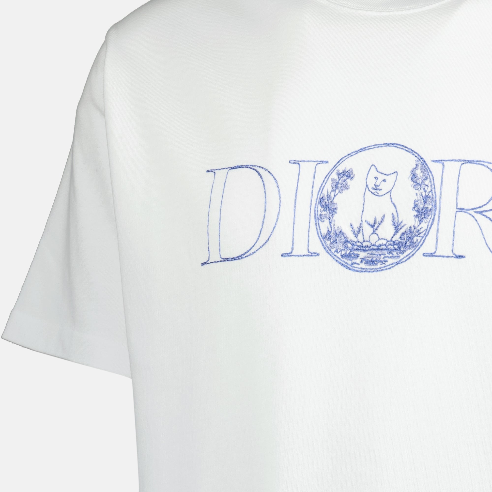 Dior T-shirt, Hylton Nel collaboration, White T-shirt, crew neck T-shirt, luxury fashion