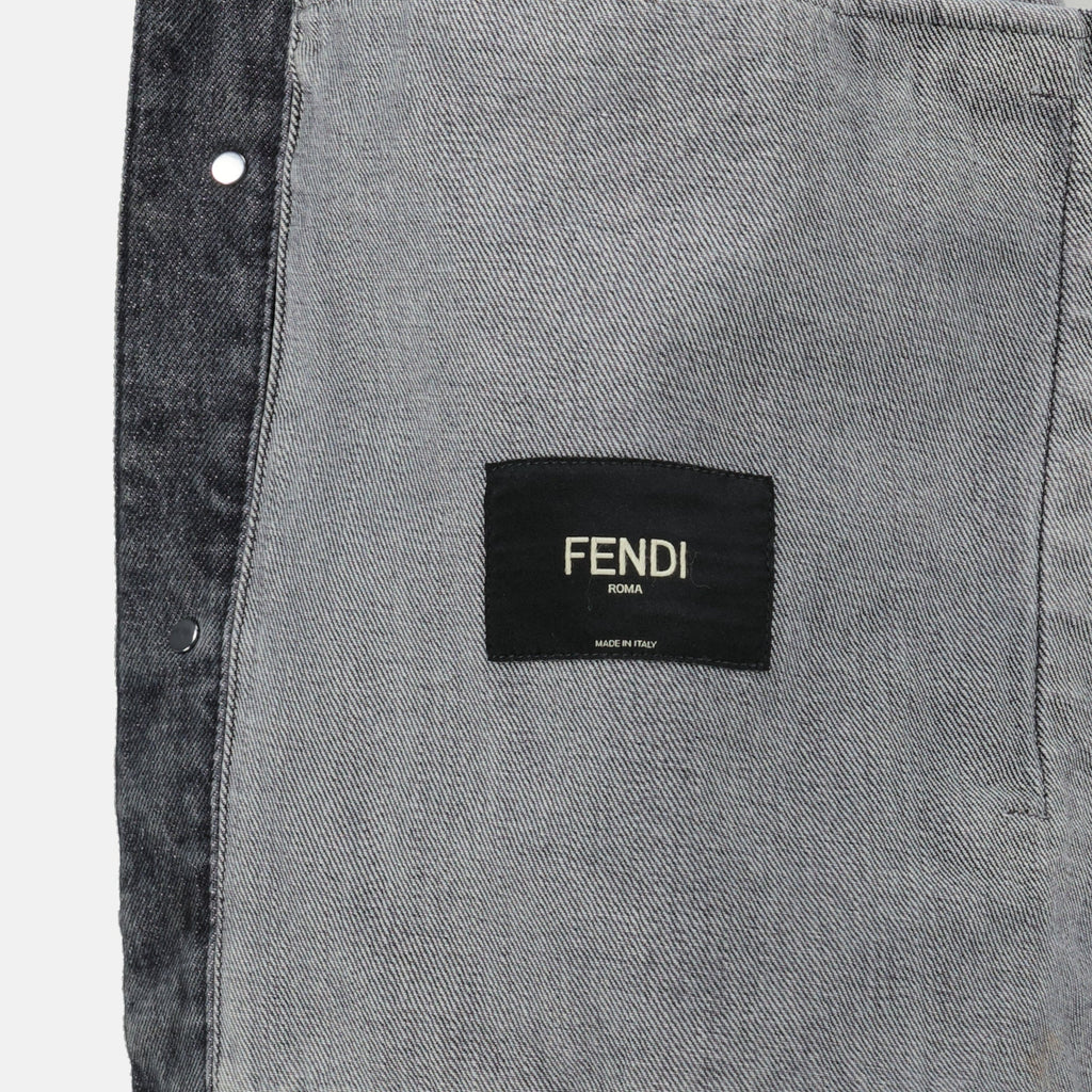 grey denim shirt, Fendi shirt, men's fashion, Autumn-Winter 2025, designer apparel