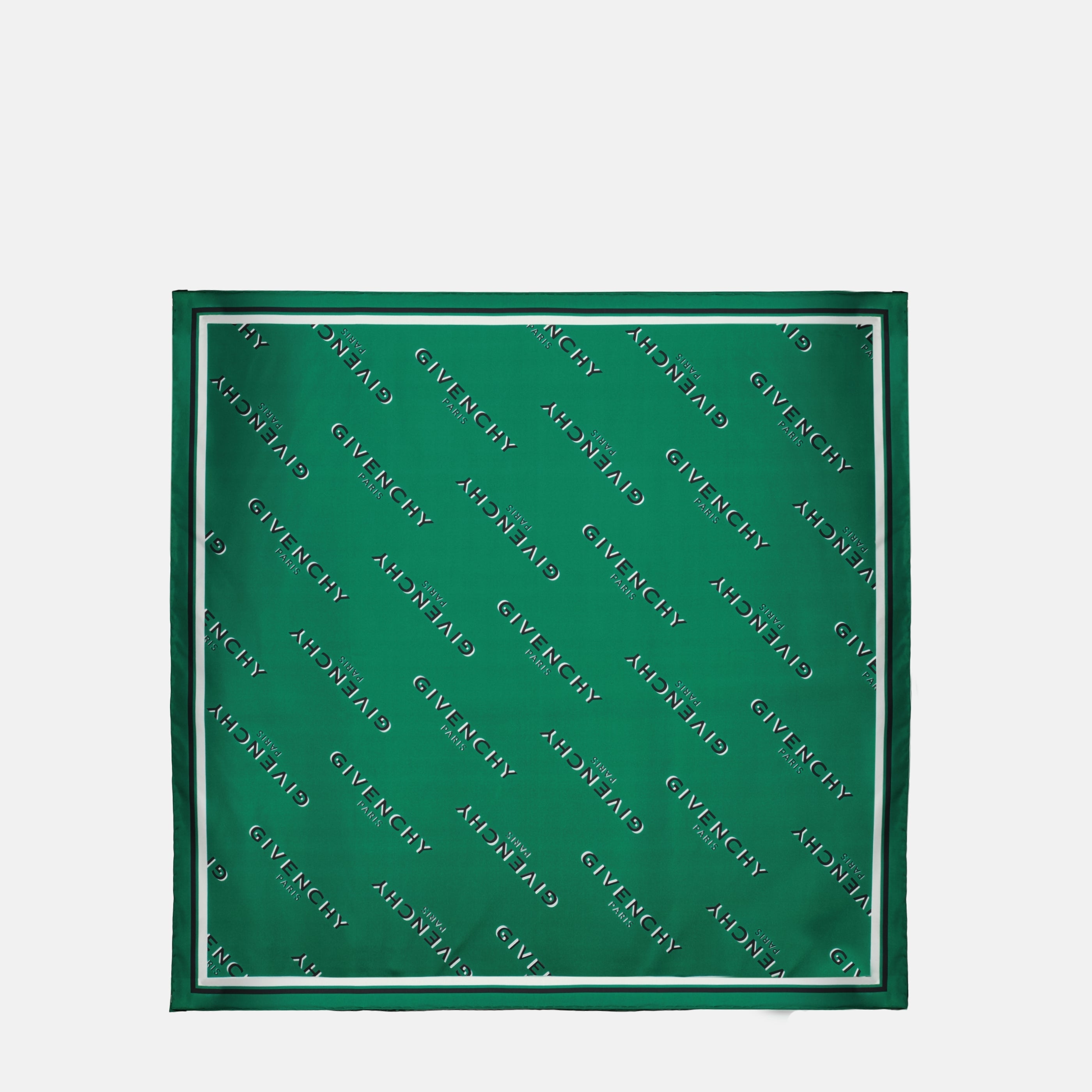 Carré en Soie Shadow Vert