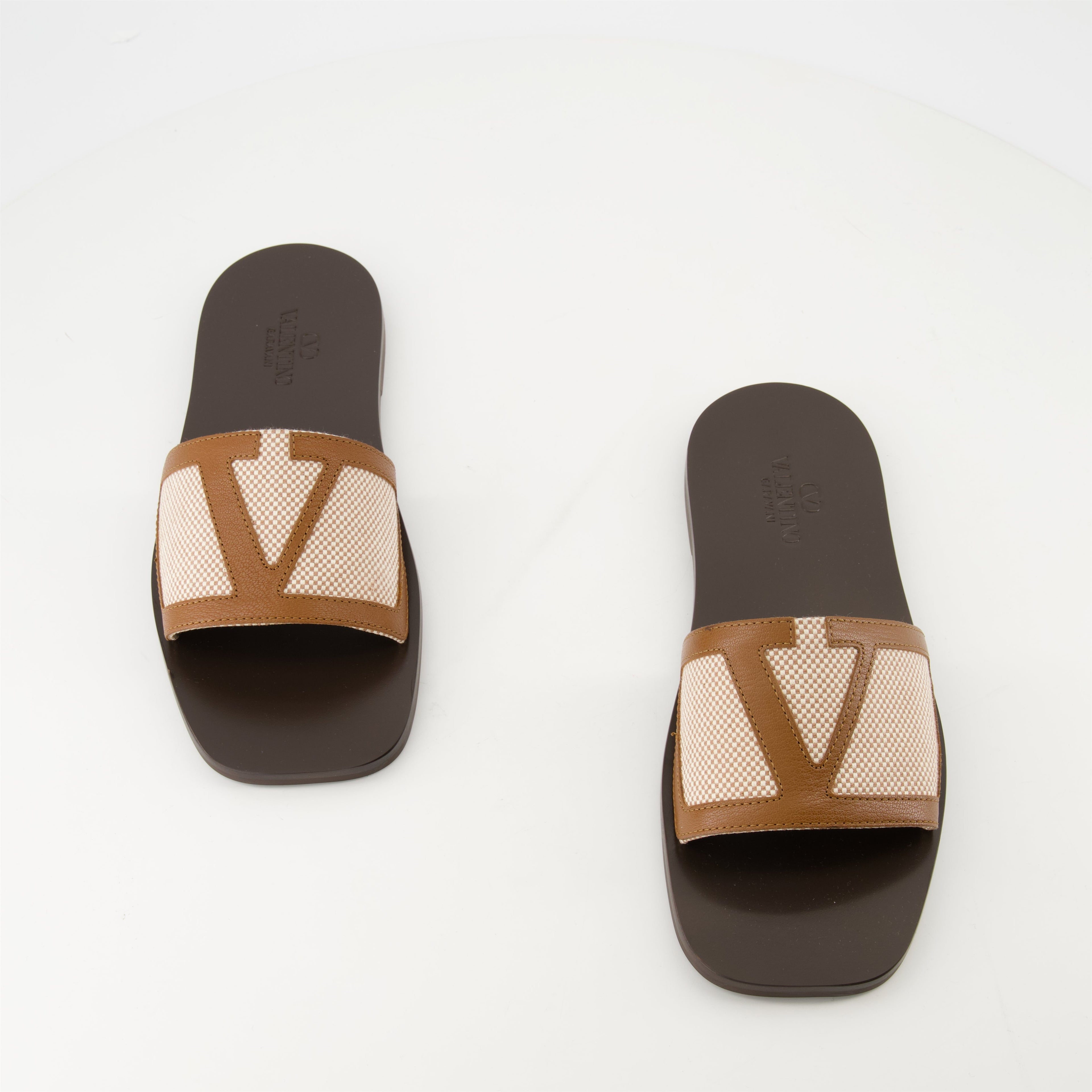Viva Superstar Sandals, Valentino Garavani sandals, leather sandals, embroidered canvas sandals, men's fashion sandals