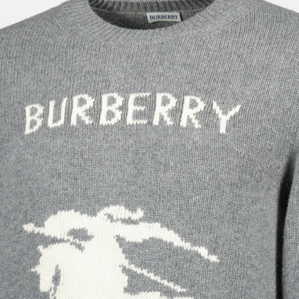 Image de l'article Pull en laine et cachemire EKD gris de la marque Burberry pour Homme - Saison Printemps-Été 2026 - Vue détaillée_2