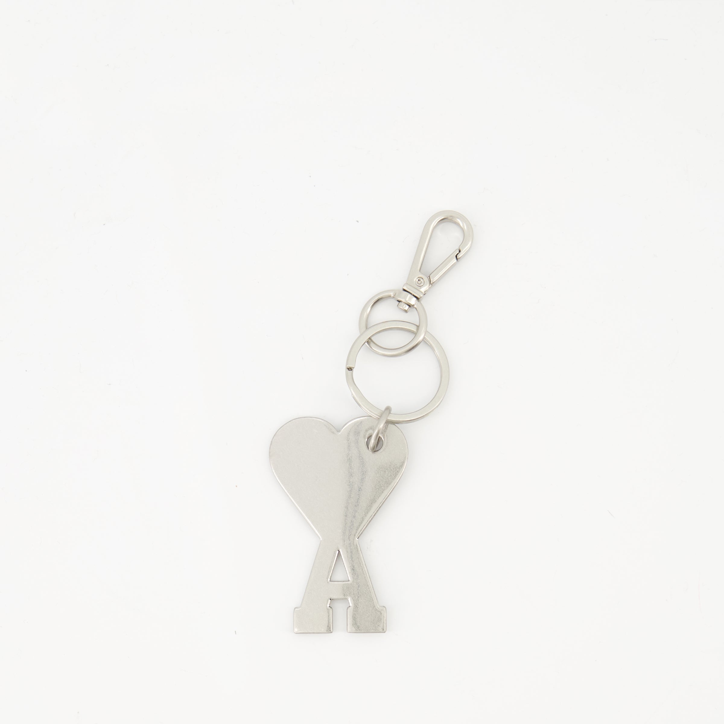 Ami Paris keychain, silver keychain, brass keychain, unisex accessory, luxury keychain