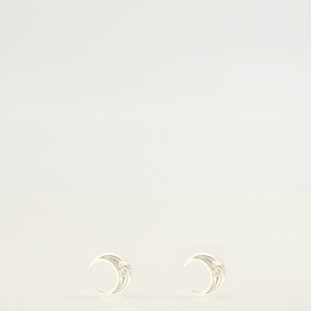 Boucles d'oreilles Lune Argent