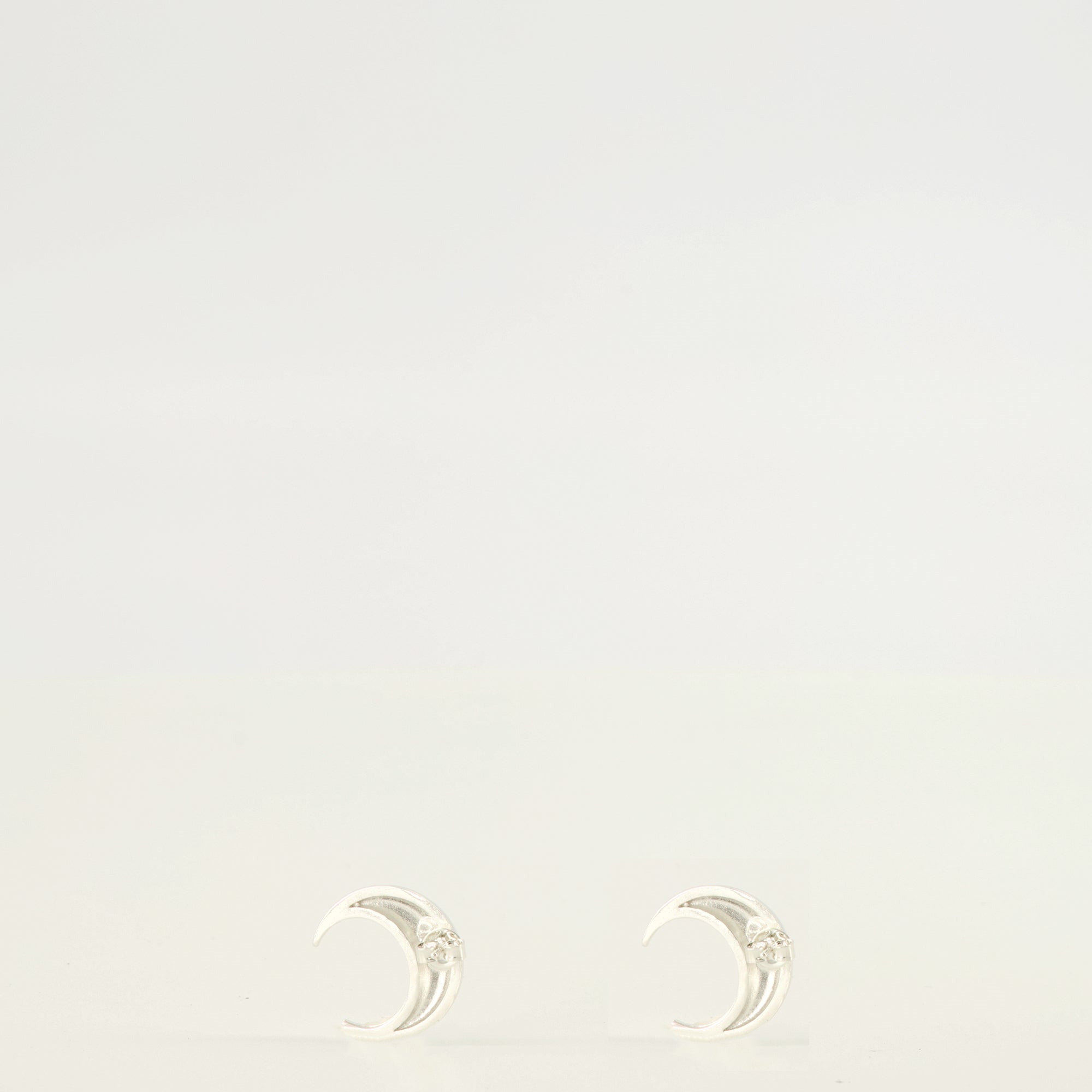 Boucles d'oreilles Lune Argent