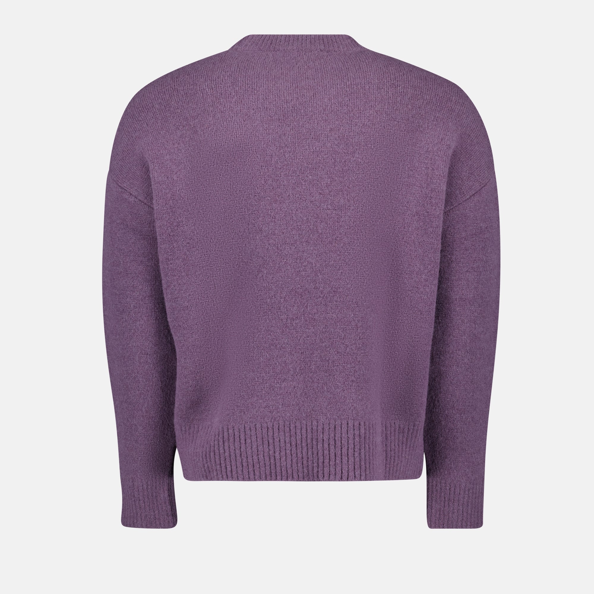 Oversize sweater, violet sweater, AMI Paris, alpaca knitwear, autumn-winter collection