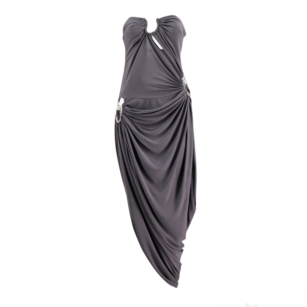 Image of Robe Orica Grise by Christopher Esber for Women - Season Spring-Summer 2026 - Front View