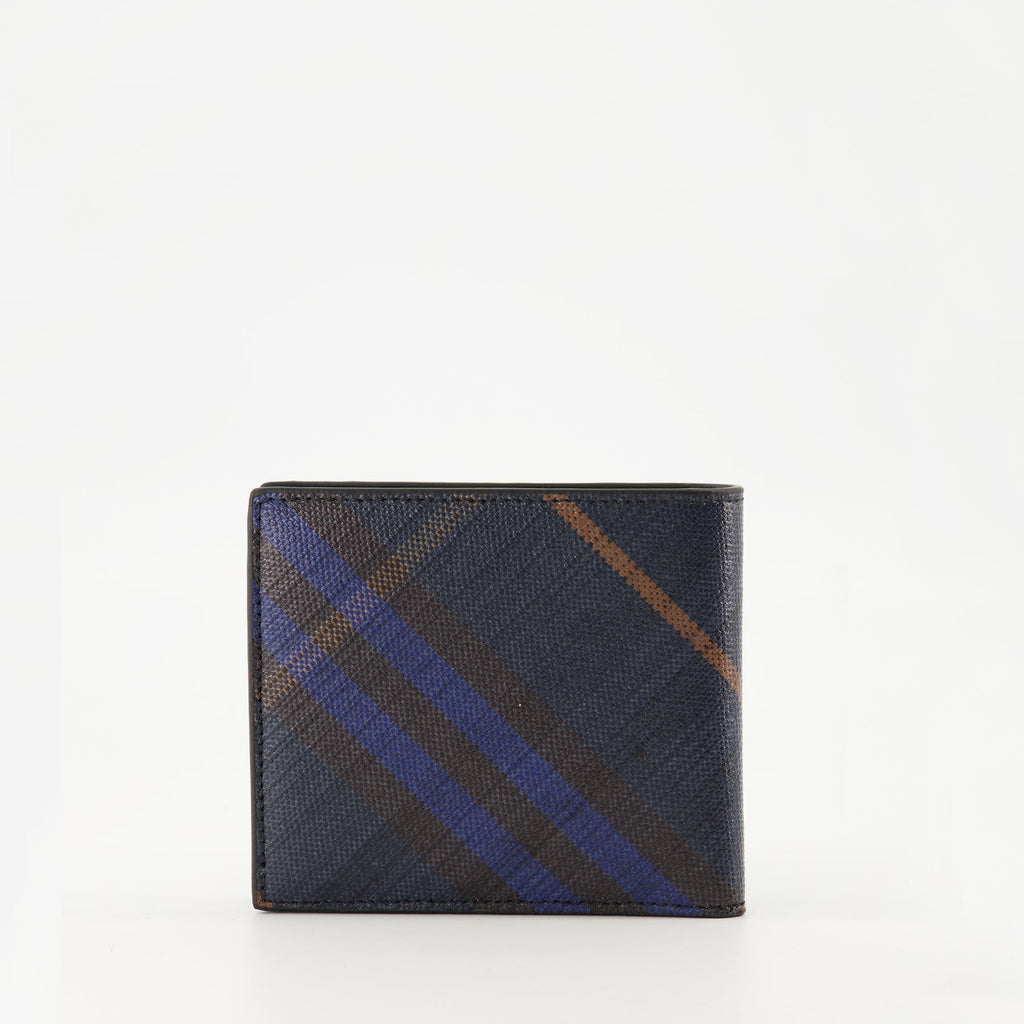 Burberry wallet, Check pattern wallet, leather wallet, men's accessories, calf leather wallet
