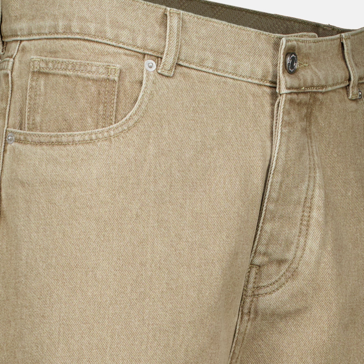 Vaqueros rectos de denim caqui