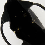 Tod's Shopping Tote, black calf leather bag, adjustable shoulder strap, engraved logo tote, Autumn-Winter 2025 collection