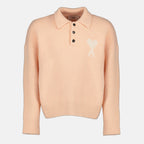 Imagen del Polo Rosa AMI de Cœur de Ami PARIS para Unisex - Temporada Otoño-Invierno 2025 - Vista Frontal