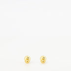 VLogo earrings, Valentino Garavani, crystal earrings, luxury accessories, golden earrings