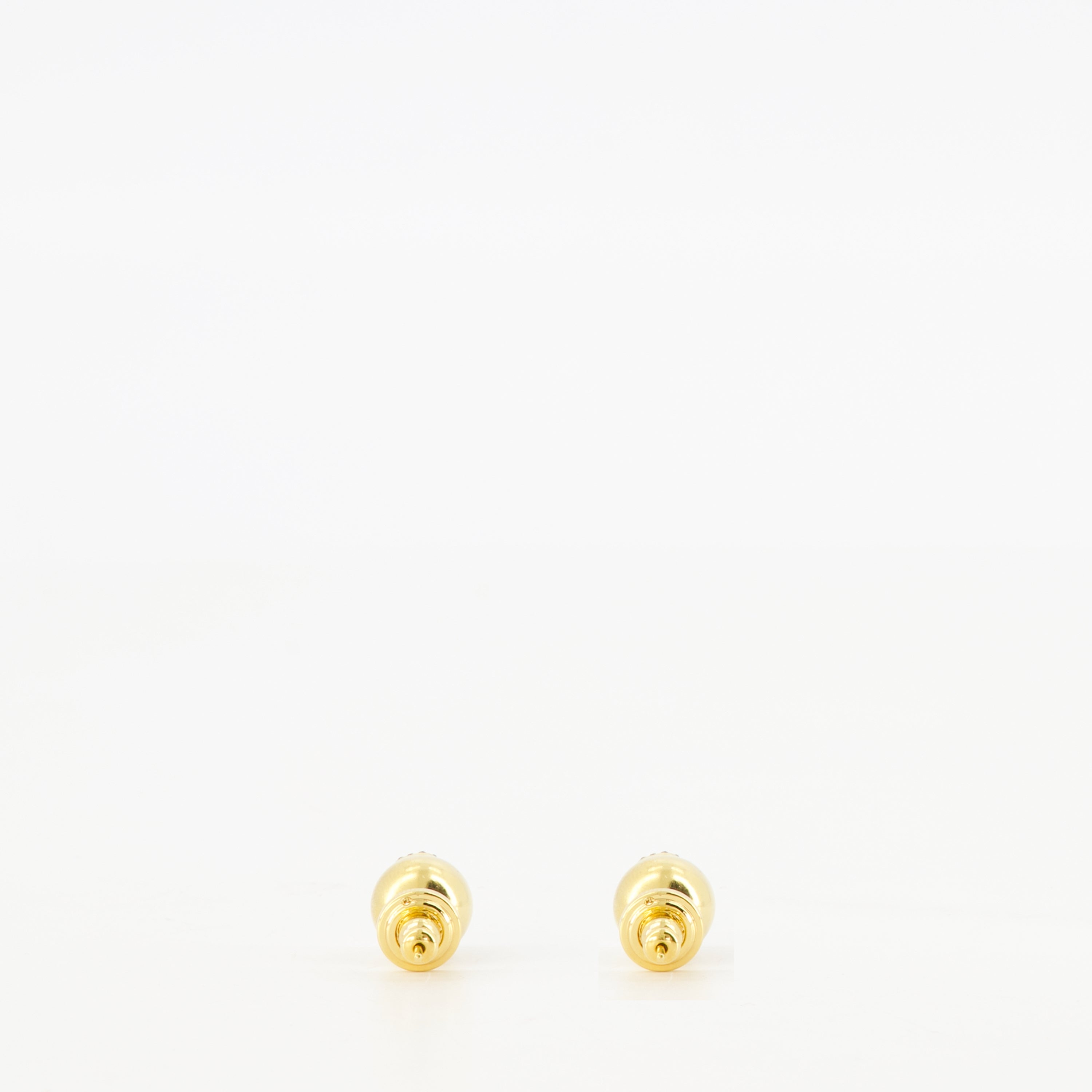 VLogo earrings, Valentino Garavani, crystal earrings, luxury accessories, golden earrings