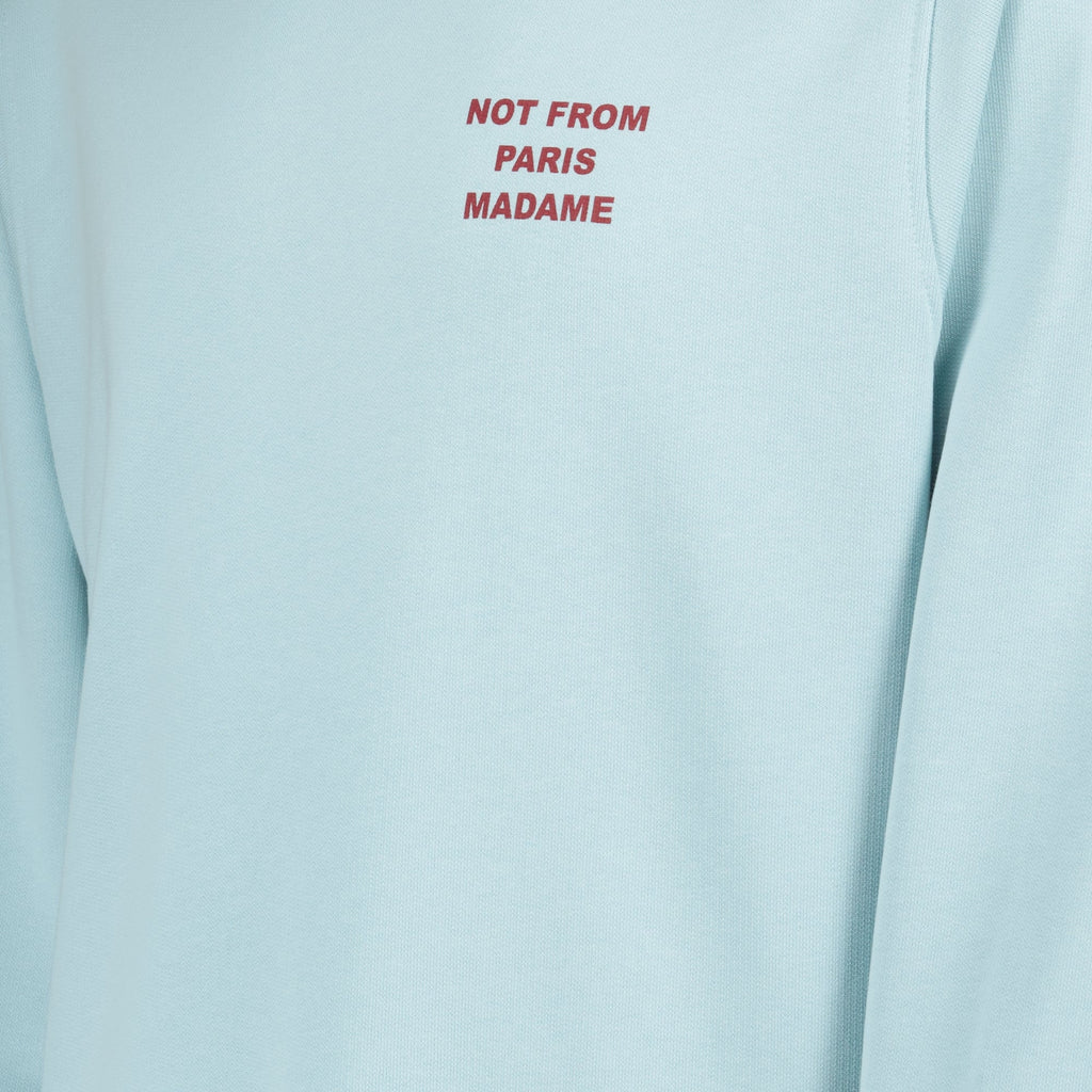 Sudadera con Slogan Azul Claro